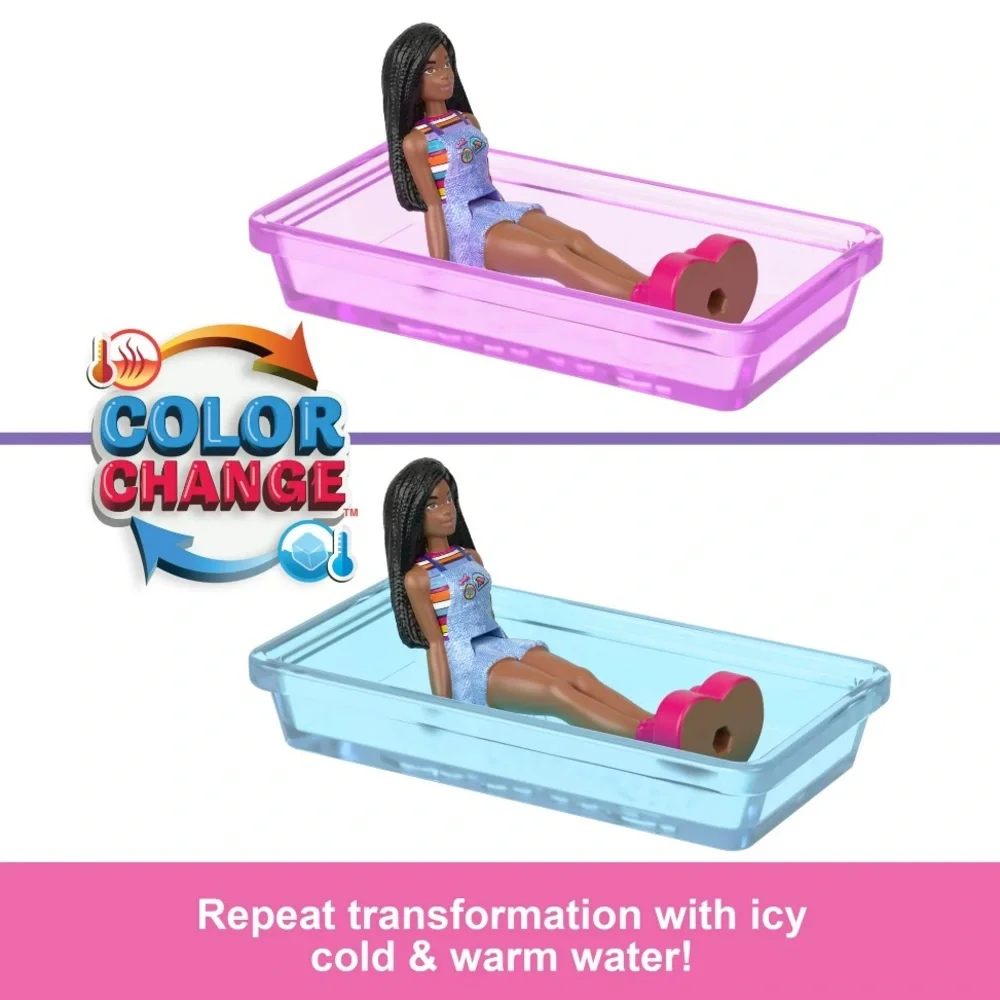Barbie Mini BarbieLand Doll & Toy Vehicle Set 1.5-inch Barbie Doll & DreamCamper